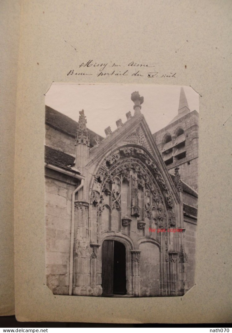 1910's Documents Eglise De Missy Sur Aisne Canton De Vailly Soissons Aisne (02) Tirage Vintage Print - Historical Documents