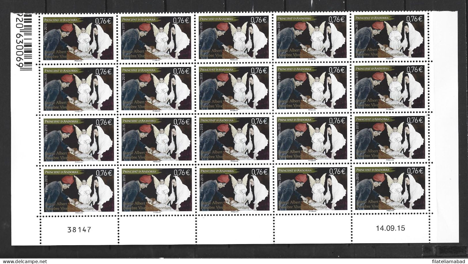 ANDORRA CORREO FRANCES Nº 776  20 SELLOS NUEVOS (C.H) - Used Stamps