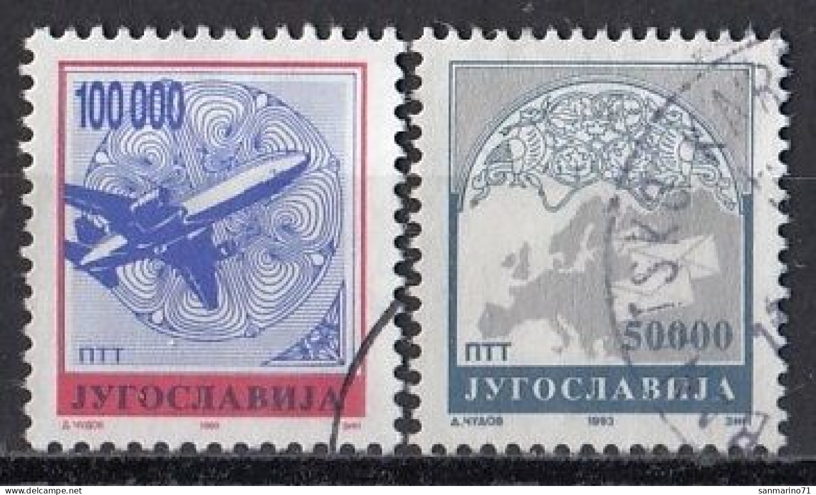 YUGOSLAVIA 2605-2606,used,falc Hinged - Usati