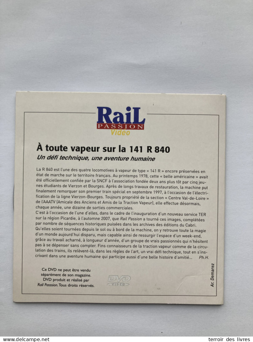 DVD Rail Passion A Toute Vapeur Sur La 141 R 840 - Documentaires