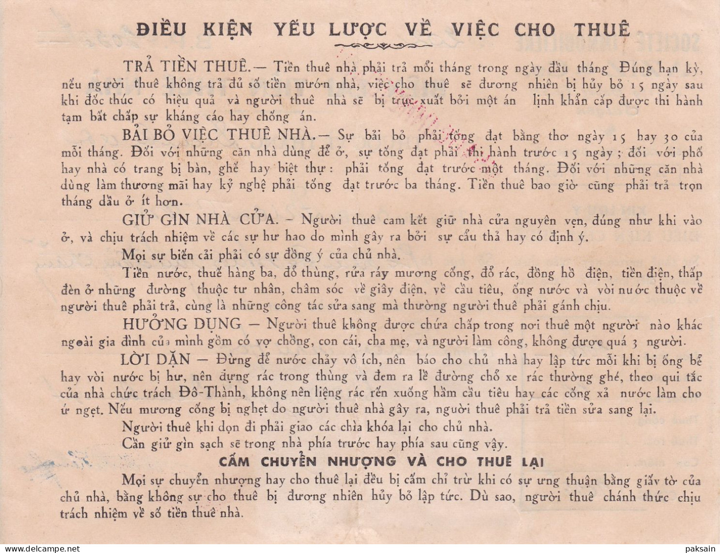 Vietnam Lot 9 Quittances De Loyer Avec Timbres Fiscaux En Piastre Cochinchine Saigon Cholon Timbre Fiscal Indochine - Altri & Non Classificati