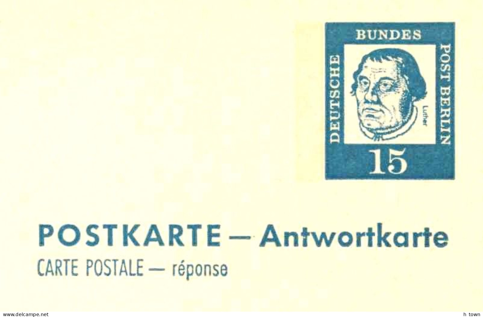 621  Luther: Entier (c.p.) D'Allemagne, 1963 -  Protestantism, Church Reformer Stationery Pc. Réforme Protestante - Teologi