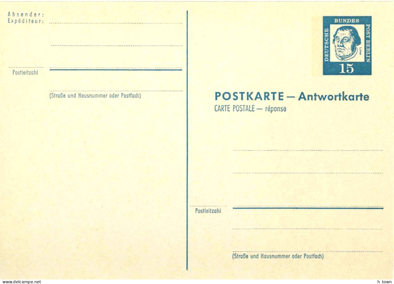 621  Luther: Entier (c.p.) D'Allemagne, 1963 -  Protestantism, Church Reformer Stationery Pc. Réforme Protestante - Théologiens