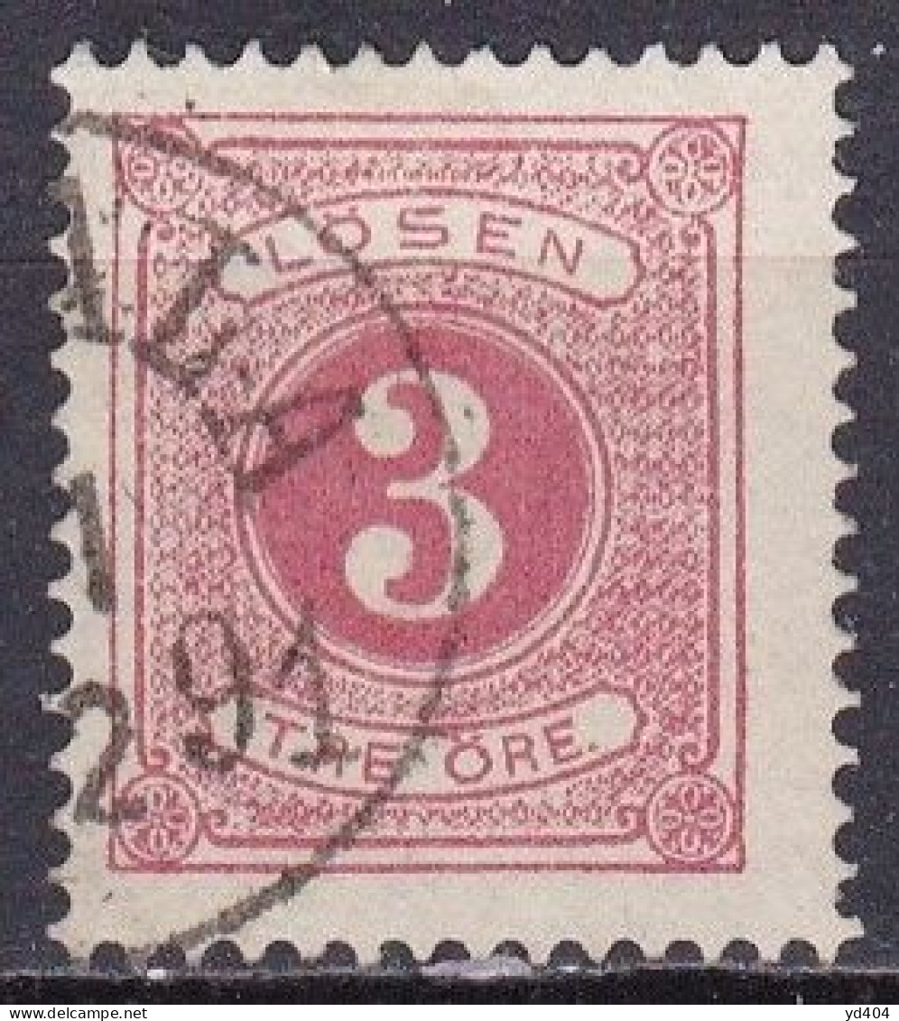 SE702 – SUEDE – SWEDEN – 1877-86 – NUMERAL VALUE – SG # D28Ab USED 8,25 € - Taxe
