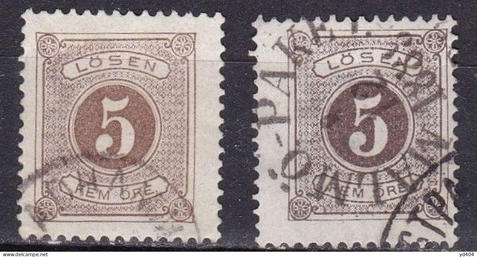 SE703 – SUEDE – SWEDEN – 1877-86 – NUMERAL VALUE – SG # D29Ba(x2) USED 10,50 € - Impuestos