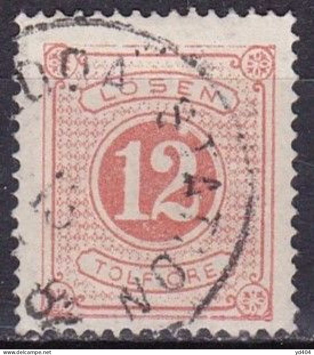 SE704B – SUEDE – SWEDEN – 1877-86 – NUMERAL VALUE – SC # J16 USED 17 € - Taxe