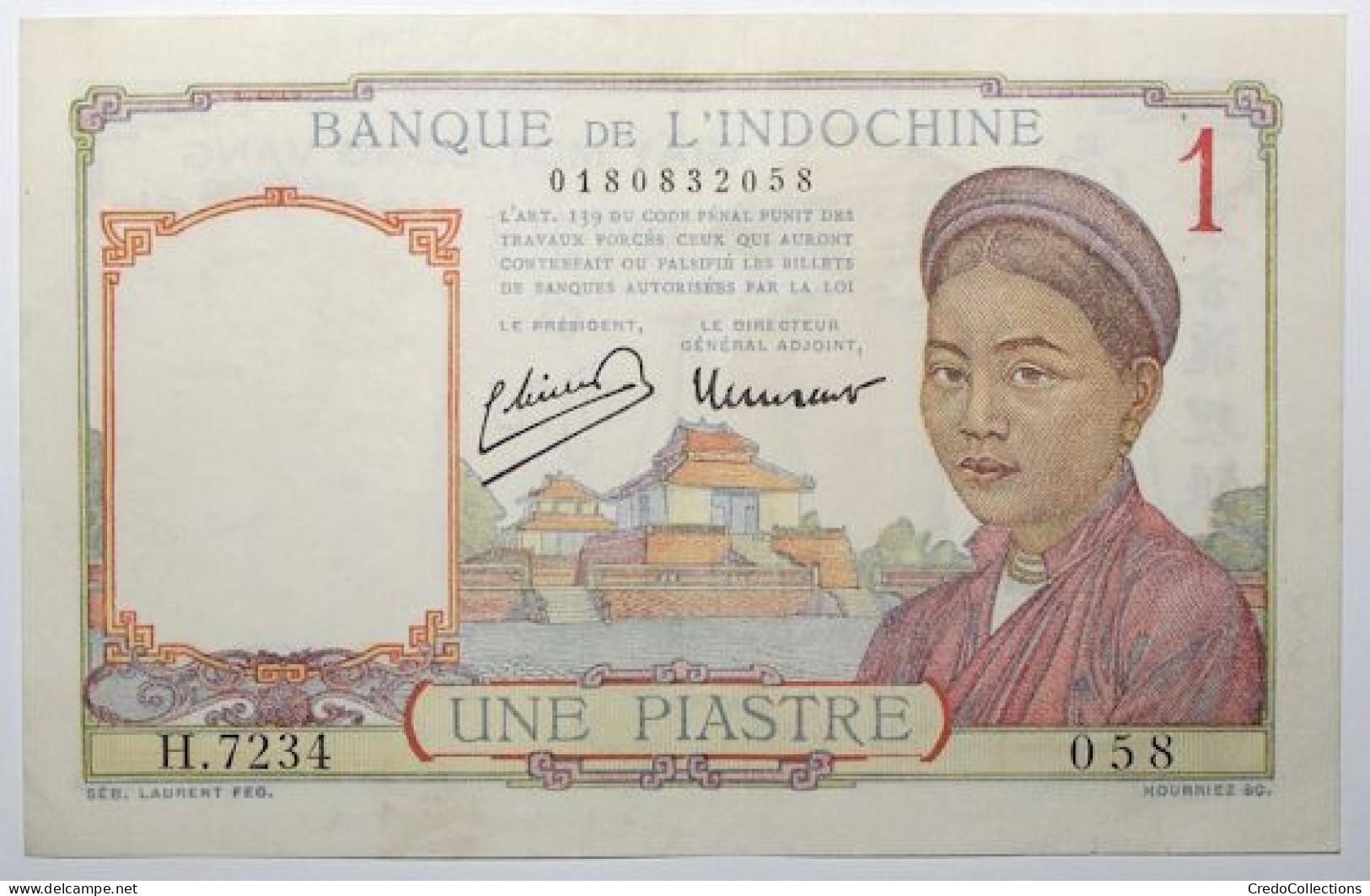 Indochine - 1 Piastre - 1946 - PICK 54c - SUP - Indochina