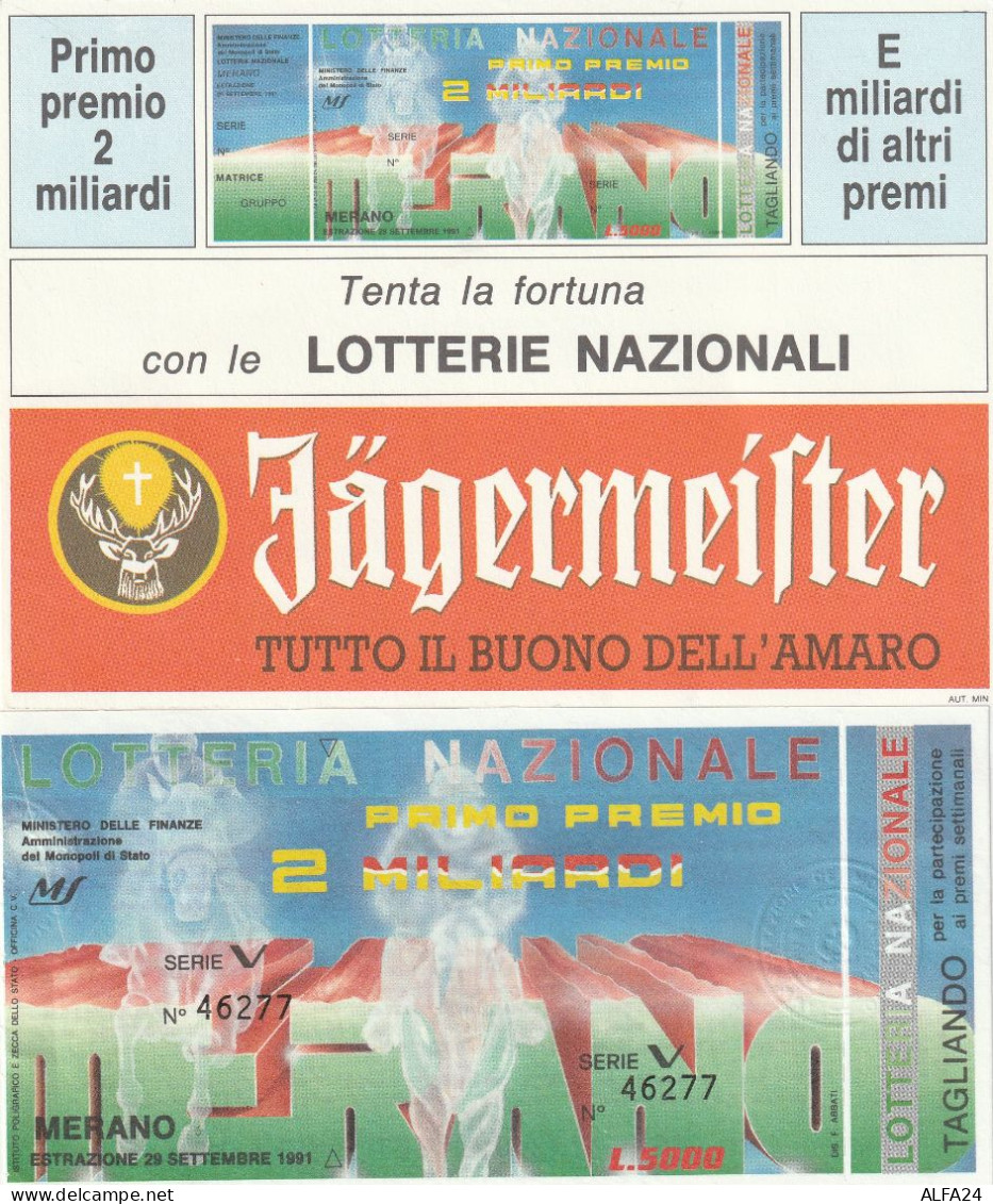 BIGLIETTO + CARTOLINA LOTTERIA (M_229 - Billetes De Lotería