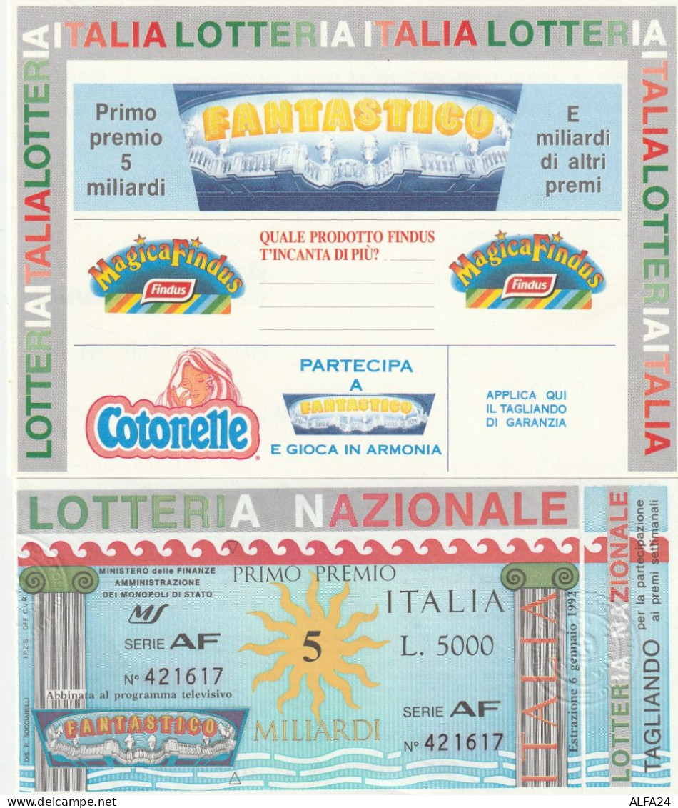 BIGLIETTO + CARTOLINA LOTTERIA (M_227 - Billetes De Lotería