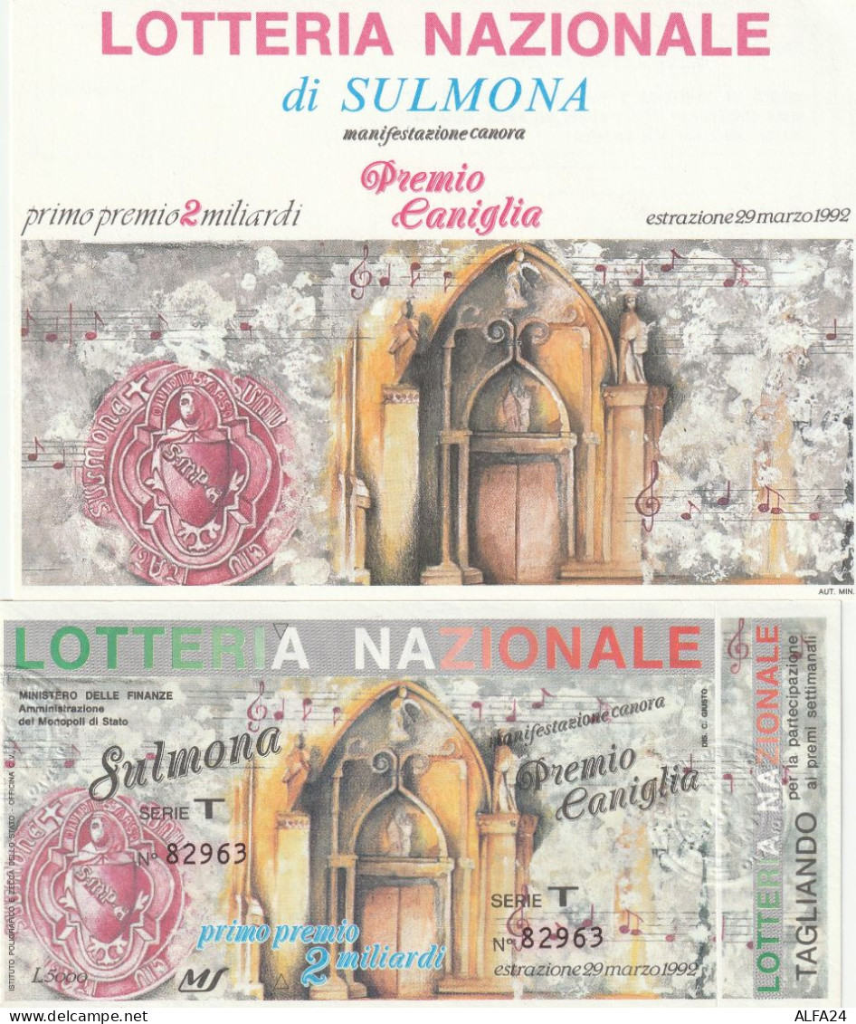 BIGLIETTO + CARTOLINA LOTTERIA (M_224 - Billetes De Lotería