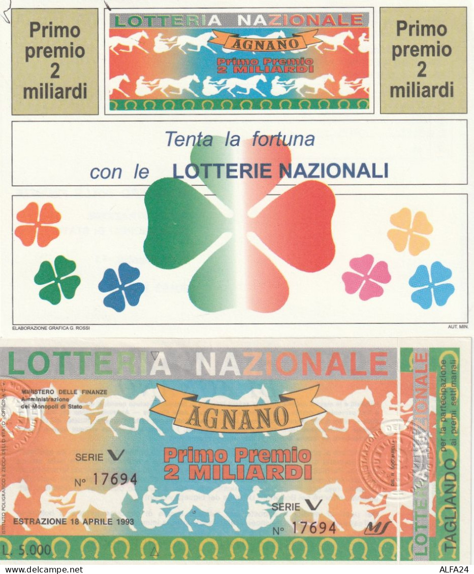 BIGLIETTO + CARTOLINA LOTTERIA (M_215 - Billetes De Lotería