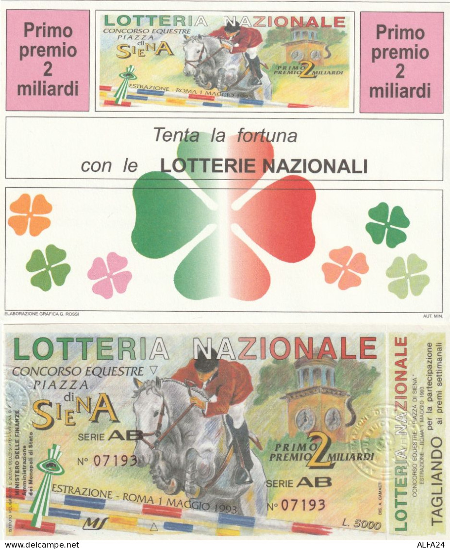 BIGLIETTO + CARTOLINA LOTTERIA (M_214 - Billetes De Lotería