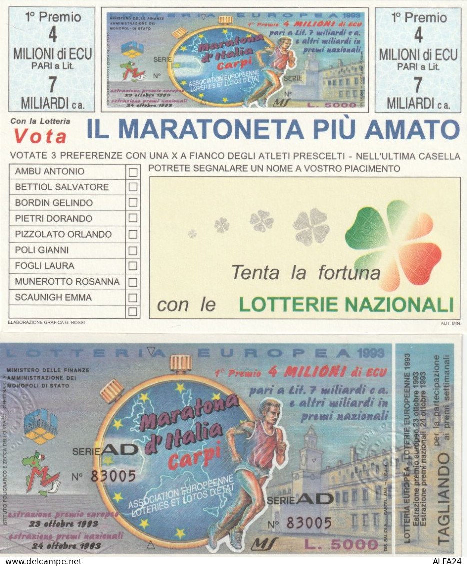 BIGLIETTO + CARTOLINA LOTTERIA (M_212 - Billetes De Lotería