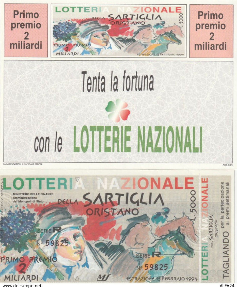 BIGLIETTO + CARTOLINA LOTTERIA (M_210 - Billetes De Lotería