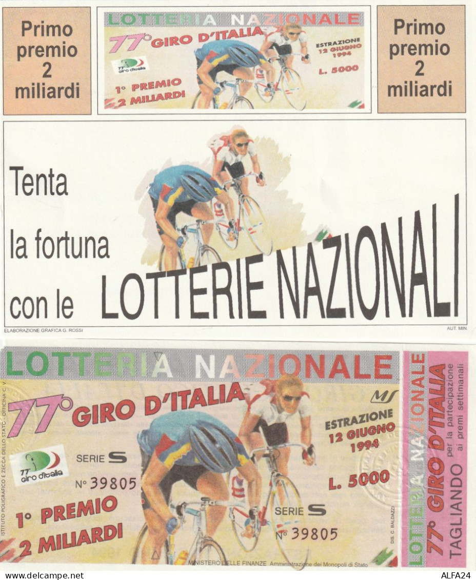 BIGLIETTO + CARTOLINA LOTTERIA (M_203 - Billetes De Lotería