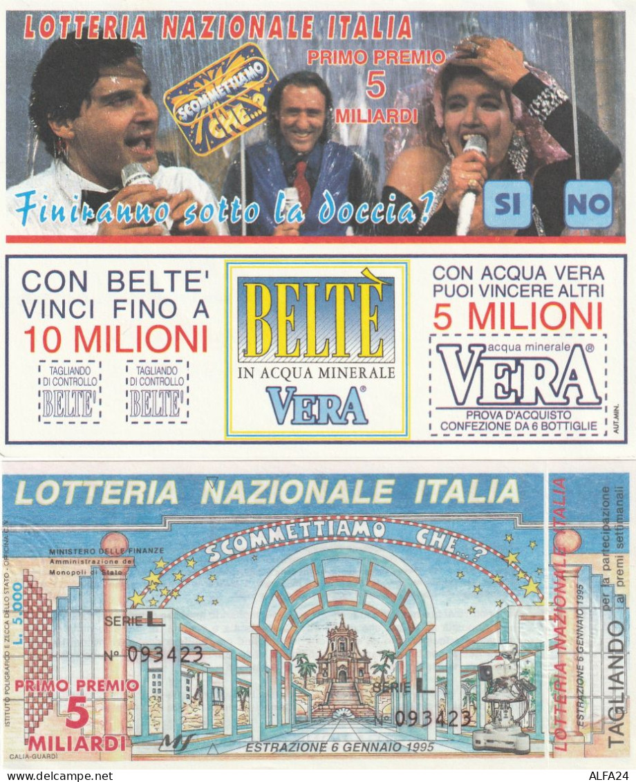 BIGLIETTO + CARTOLINA LOTTERIA (M_199 - Billetes De Lotería
