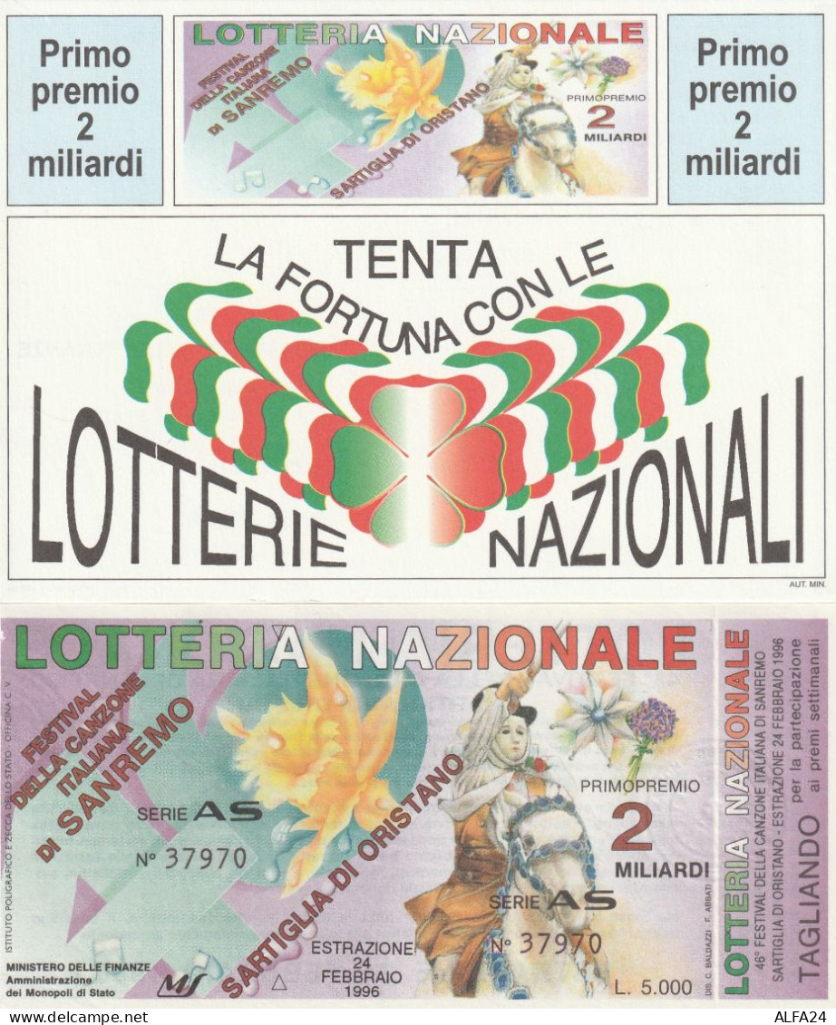 BIGLIETTO + CARTOLINA LOTTERIA (M_185 - Billetes De Lotería