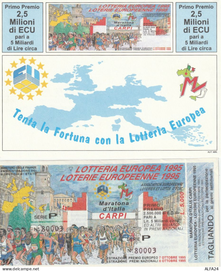 BIGLIETTO + CARTOLINA LOTTERIA (M_188 - Billetes De Lotería