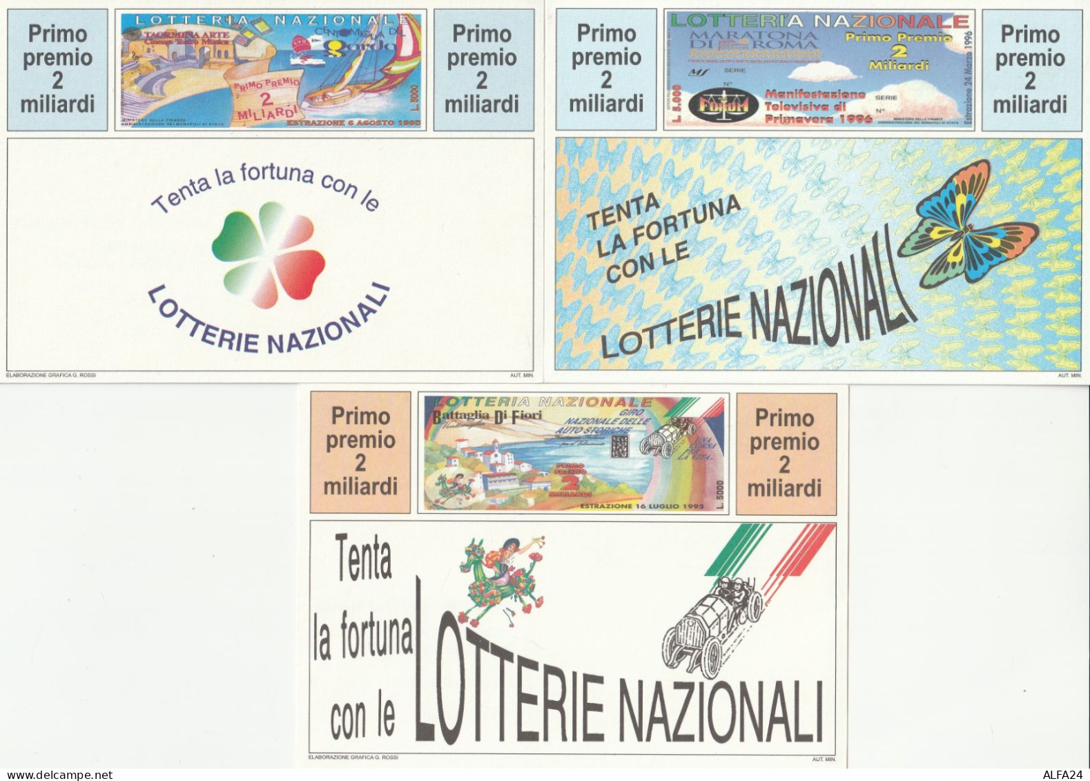 3 CARTOLINE LOTTERIE (M_169 - Billetes De Lotería