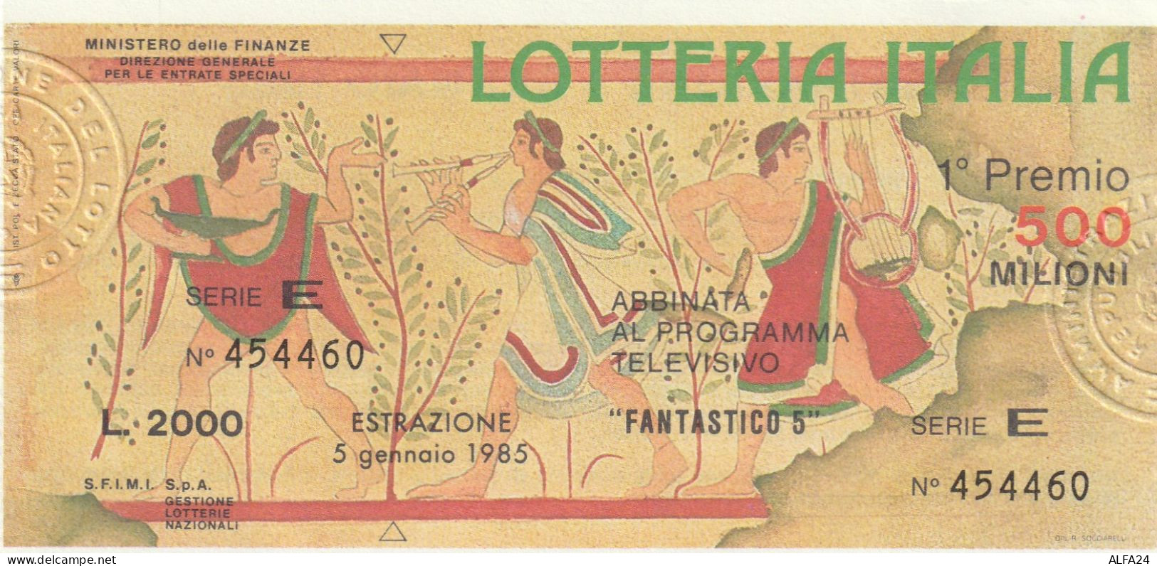 BIGLIETTO LOTTERIA (M_844 - Billetes De Lotería