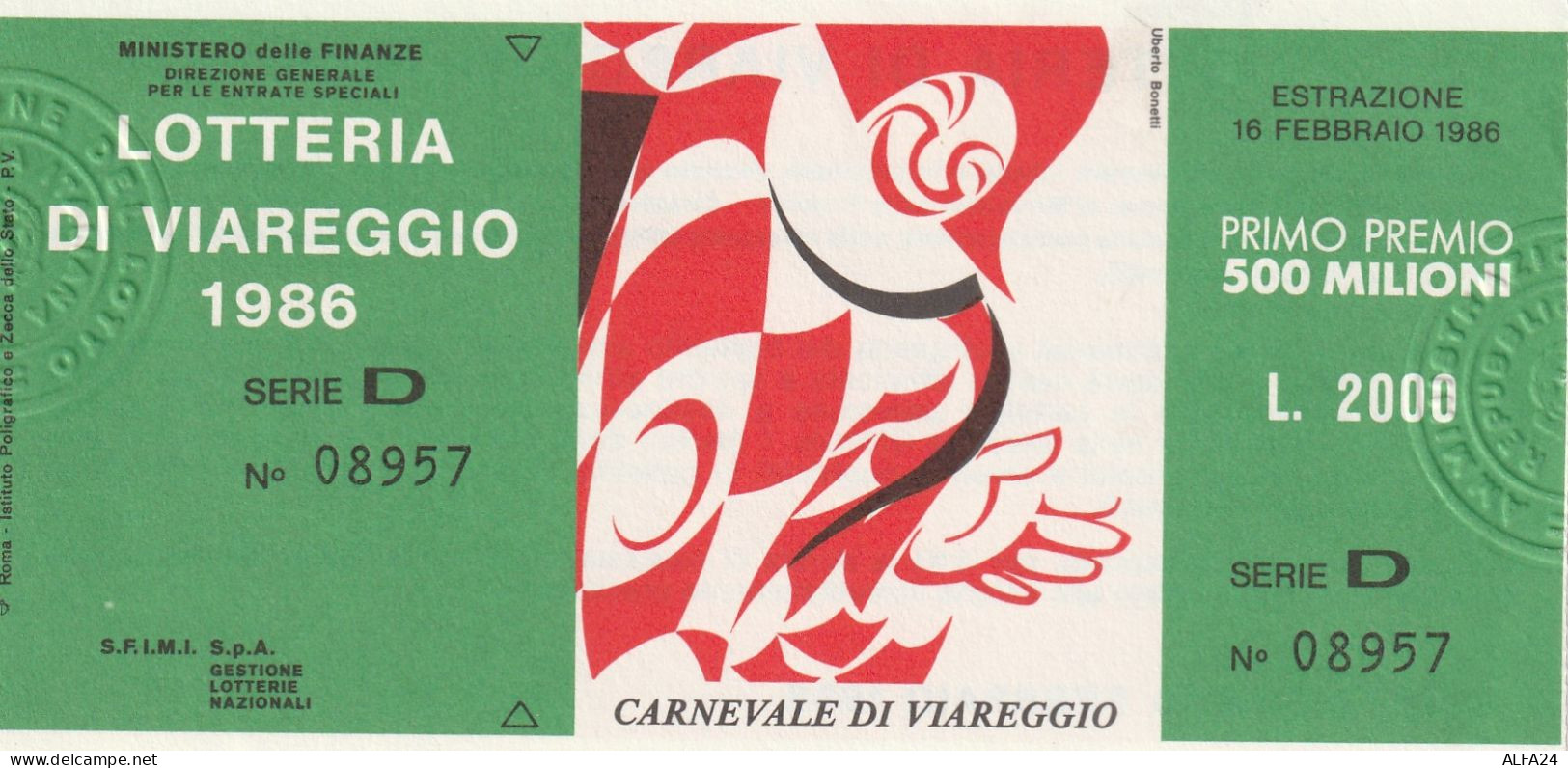 BIGLIETTO LOTTERIA (M_840 - Billetes De Lotería