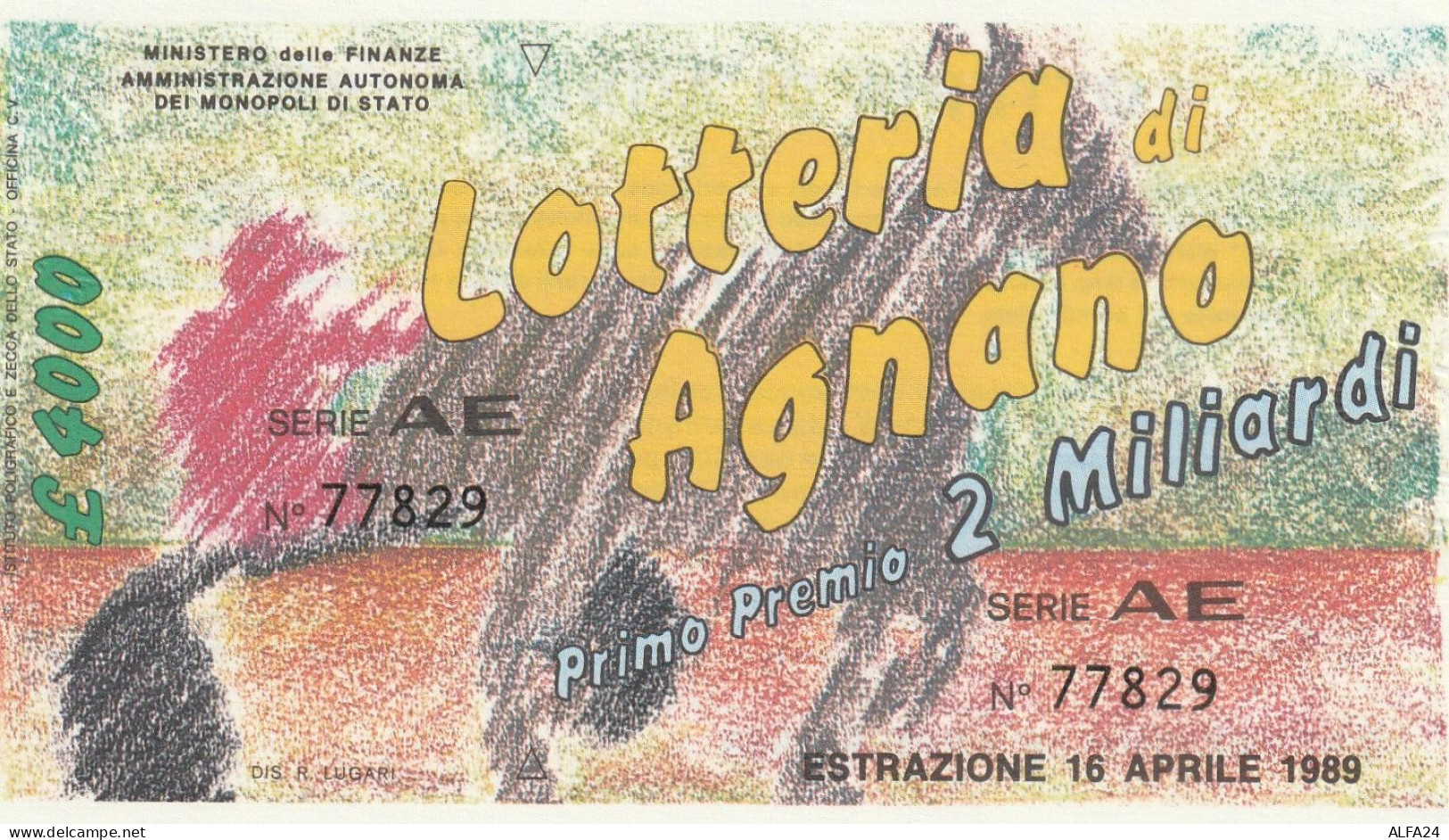 BIGLIETTO LOTTERIA (M_821 - Billetes De Lotería