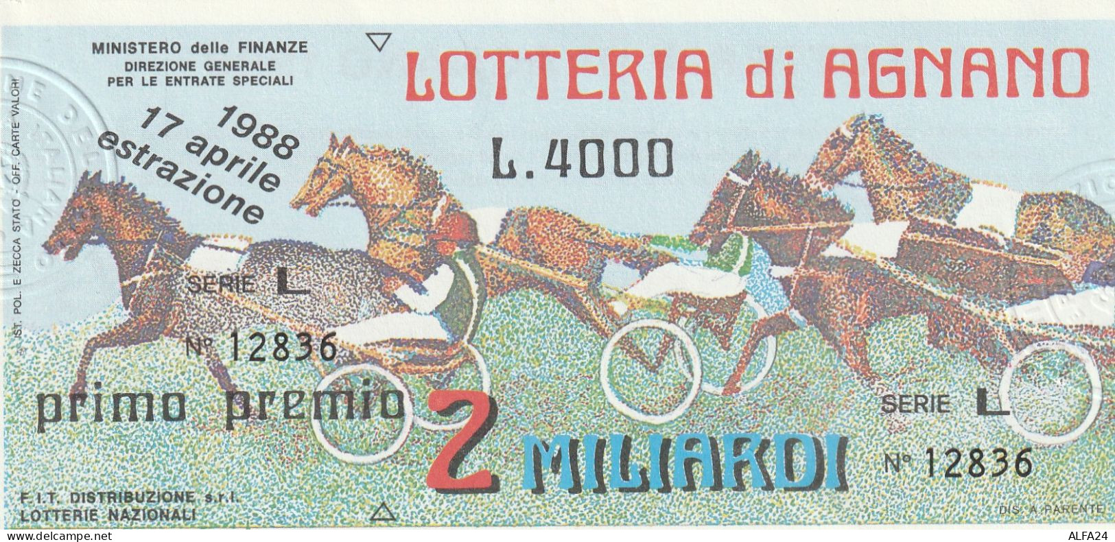 BIGLIETTO LOTTERIA (M_820 - Billetes De Lotería