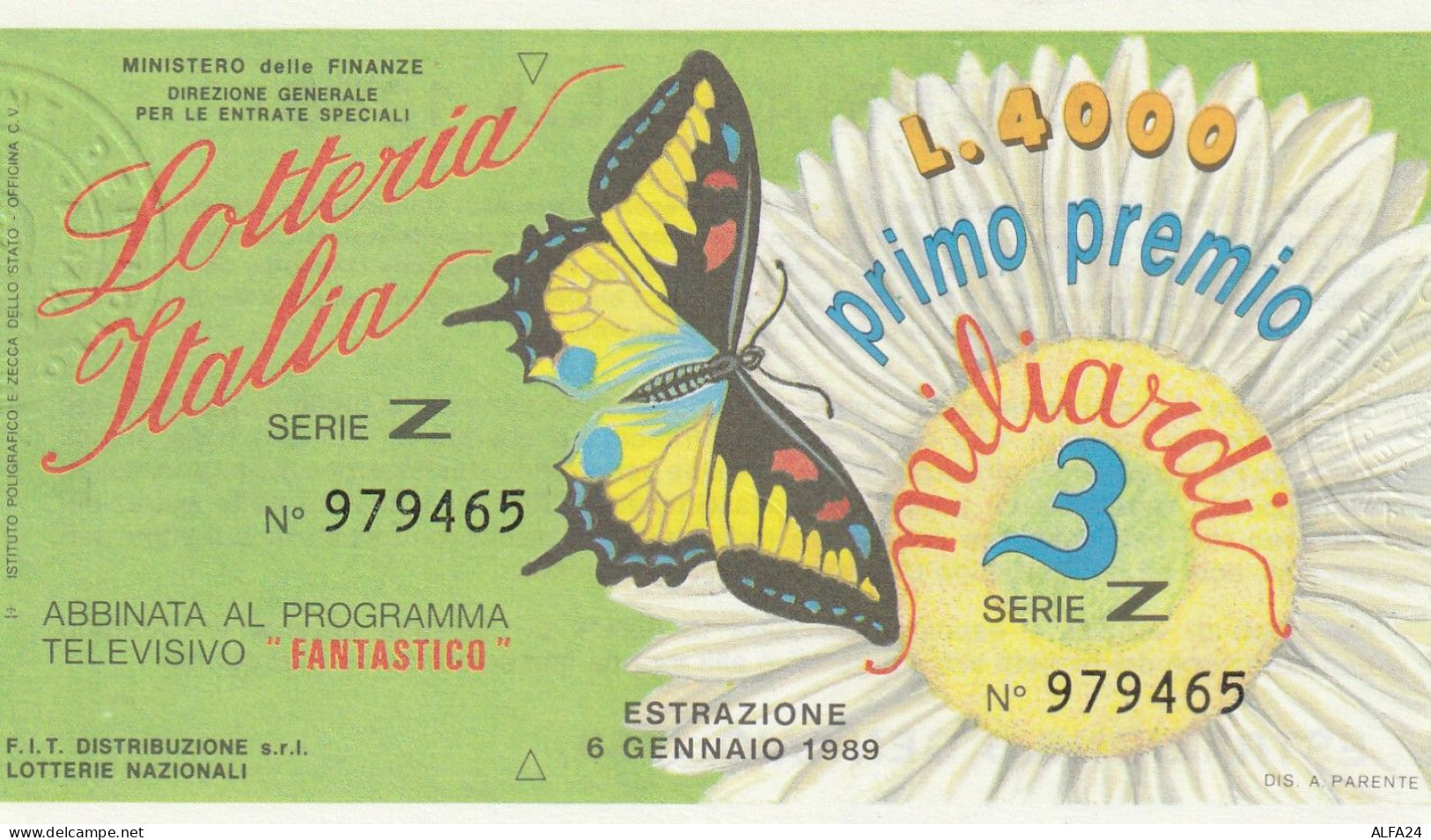 BIGLIETTO LOTTERIA (M_822 - Billetes De Lotería