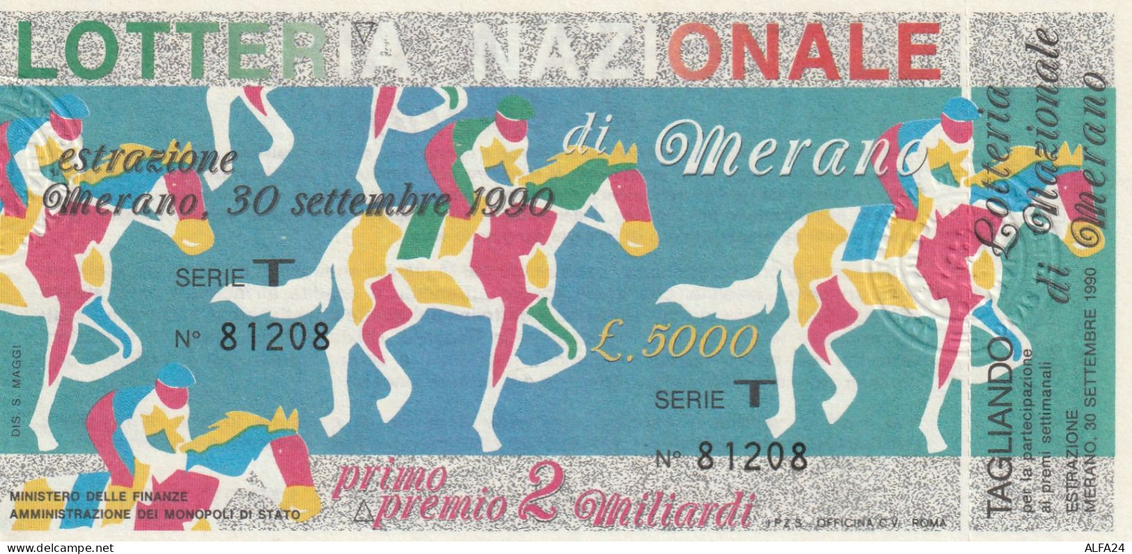 BIGLIETTO LOTTERIA (M_809 - Billetes De Lotería