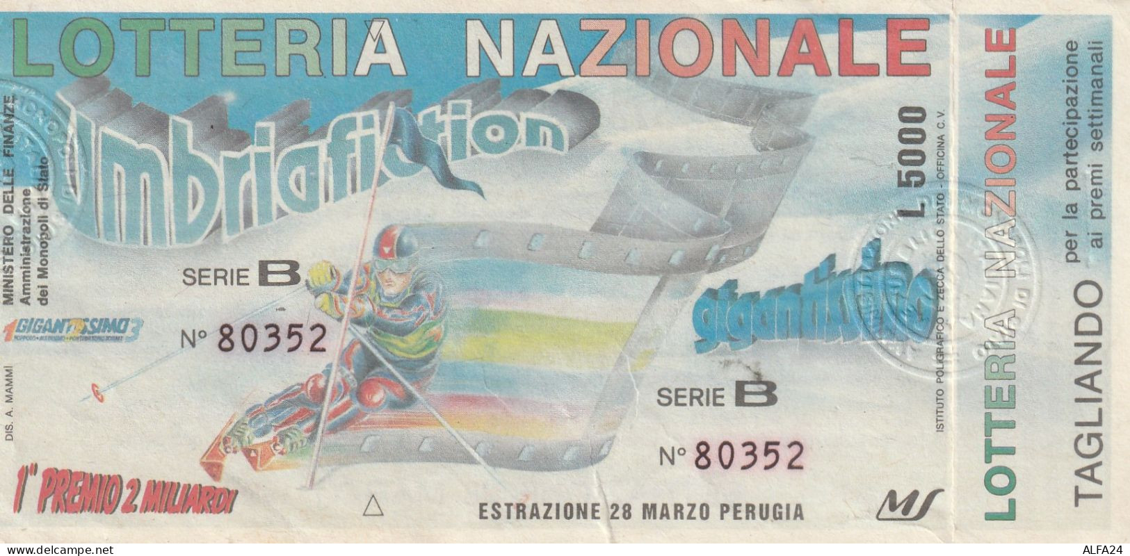 BIGLIETTO LOTTERIA (M_791 - Billetes De Lotería