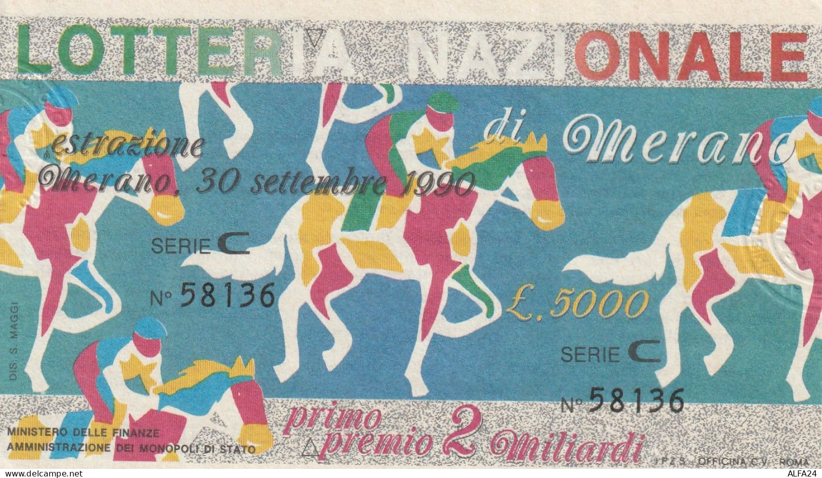 BIGLIETTO LOTTERIA (M_789 - Billetes De Lotería