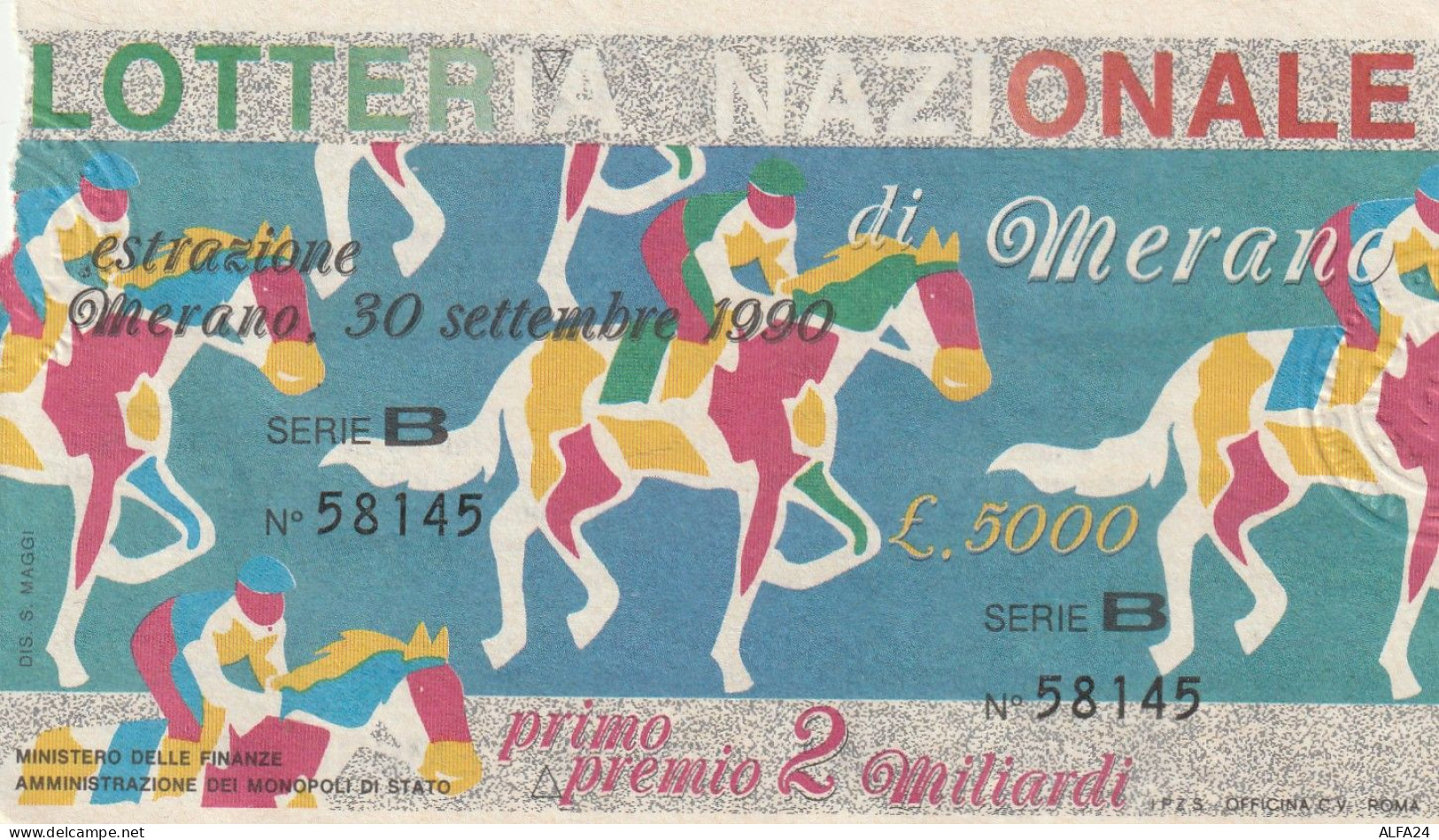 BIGLIETTO LOTTERIA (M_788 - Billetes De Lotería