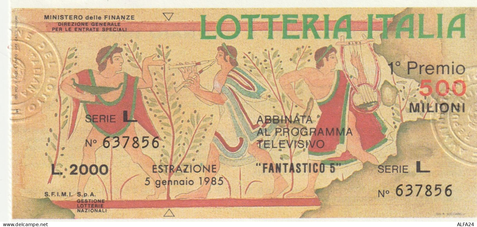 BIGLIETTO LOTTERIA (M_773 - Billetes De Lotería