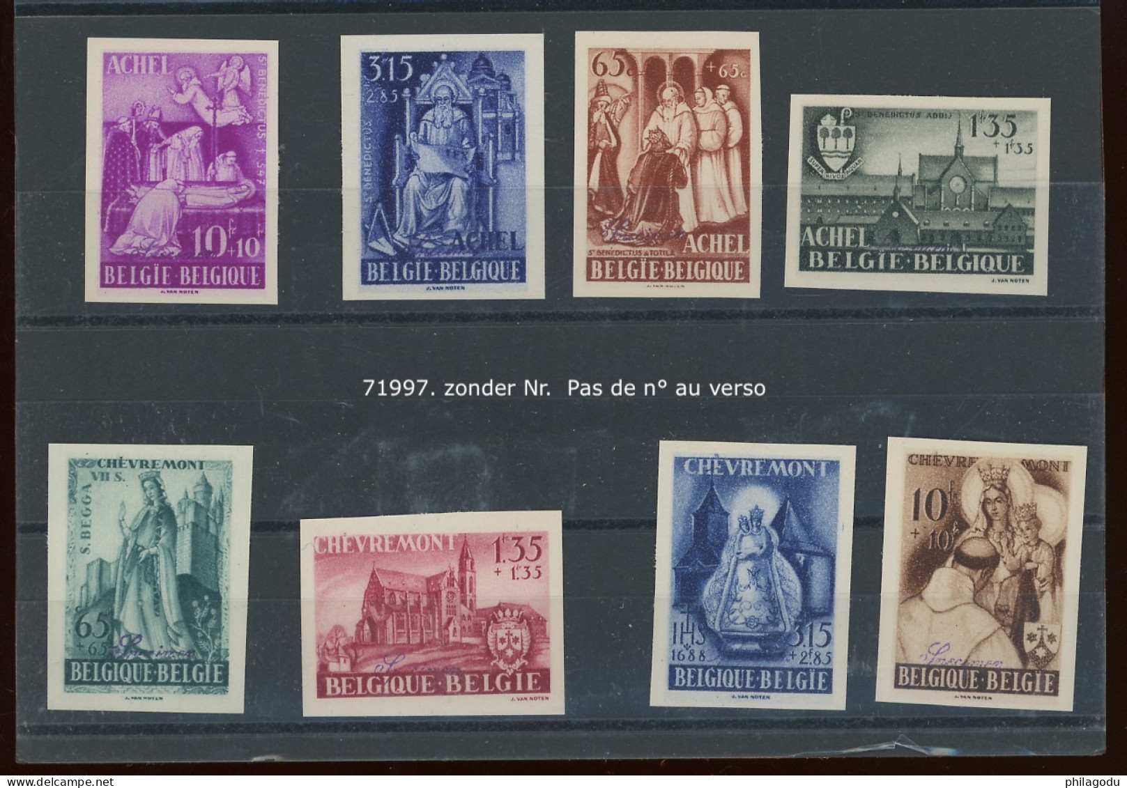 1948. Abbayes Achel Et  Chevremont **  773/780  Tirage 200 Ex - 1941-1960