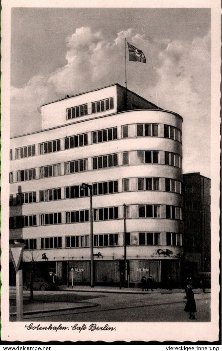 ! Ansichtskarte Aus Gotenhafen, Cafe Berlin, Architektur - Ostpreussen