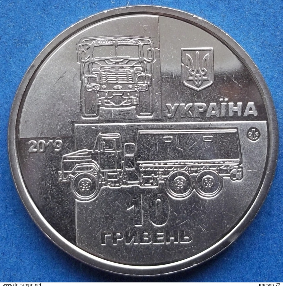 UKRAINE - 10 Hryven 2019 "Soldier KrAZ-6322" KM# 950 Reform Coinage (1996) - Edelweiss Coins - Ukraine