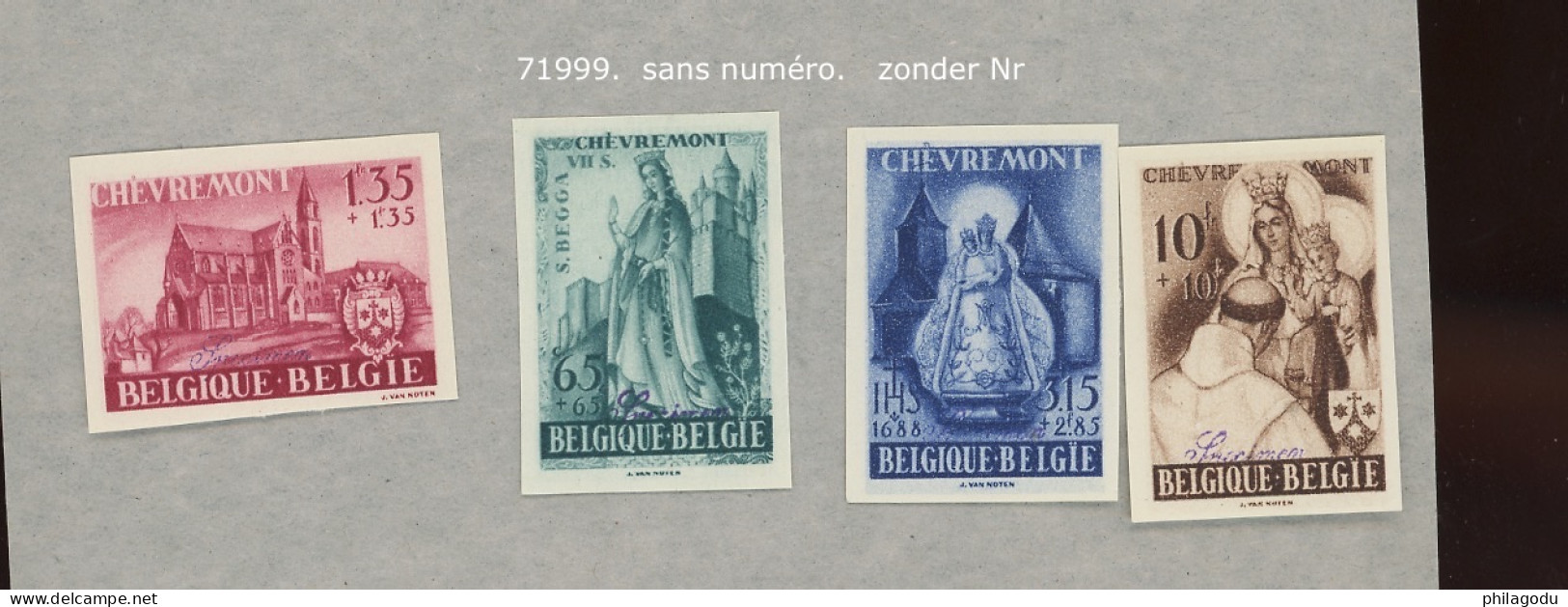 1948. Abbaye Chevremont **  777/780  Tirage 200 Ex - 1941-1960