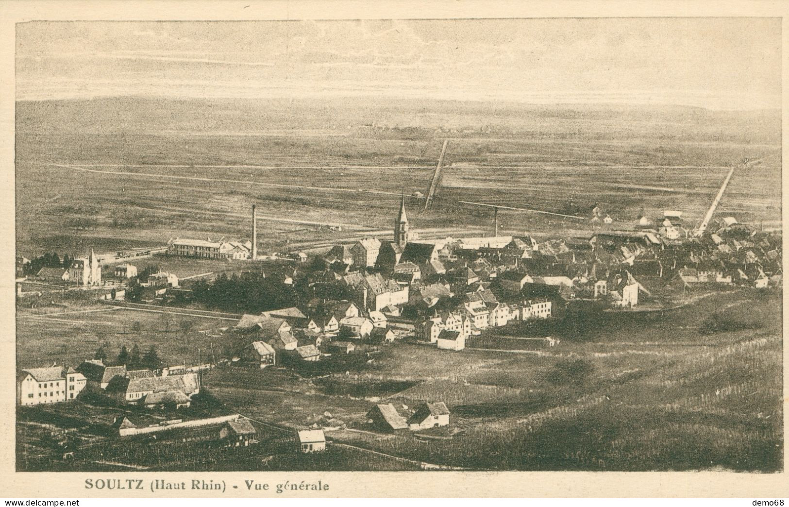 Soultz CPA 68 Haut Rhin Alsace Panorama Vue Générale Avant Développement De La Ville Photo Seckler Boetsch - Soultz