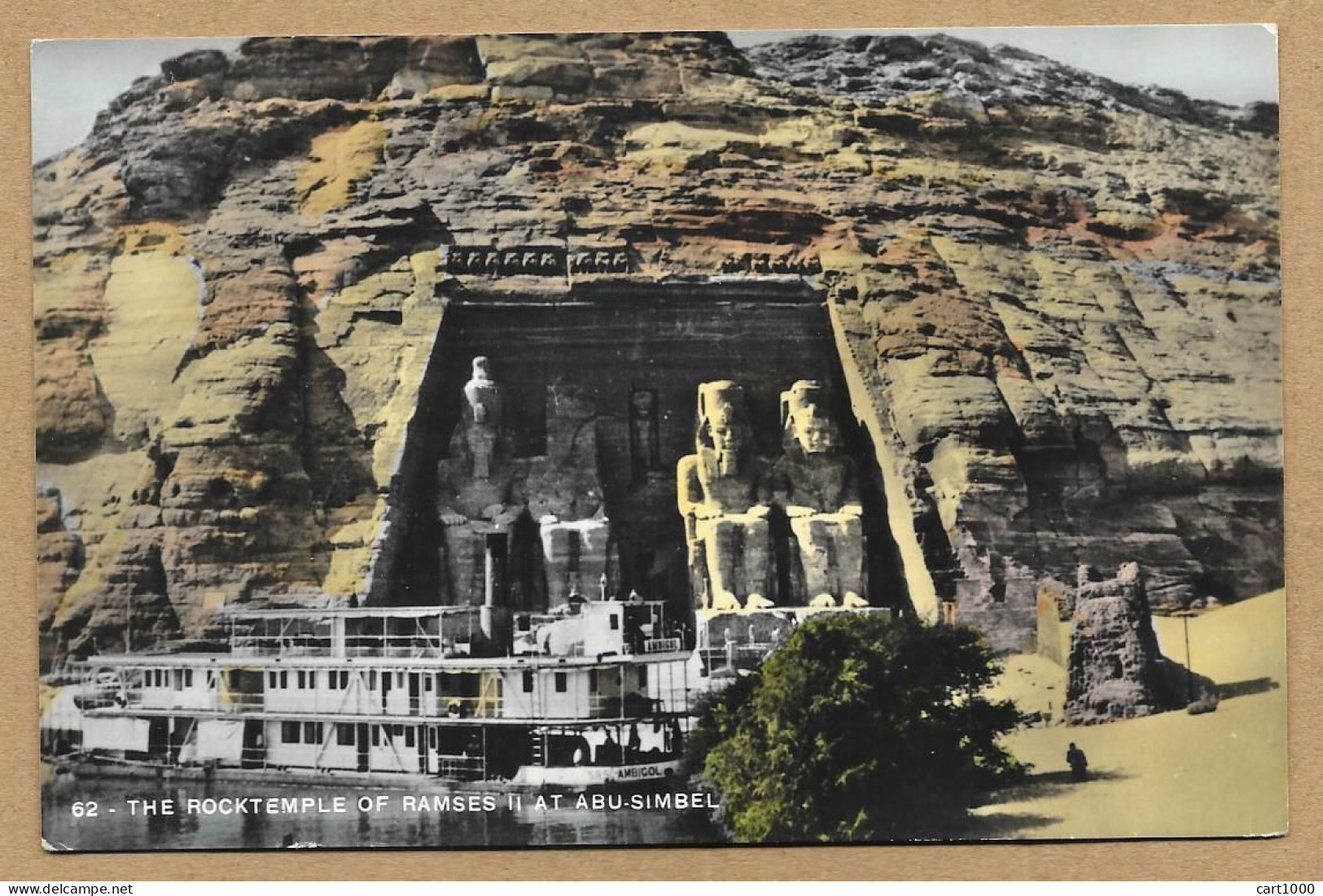 EGYPT THE ROCK TEMPLE OF RAMSES AT ABU SIMBEL 1957 N°G806 - Temples D'Abou Simbel