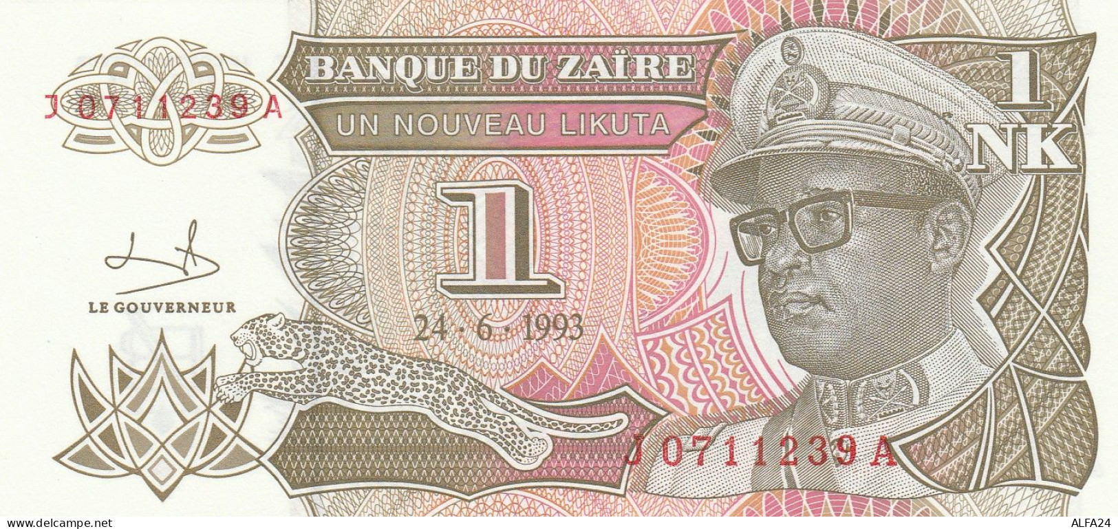 ZAIRE 1 LIKUTA -UNC - Zaïre