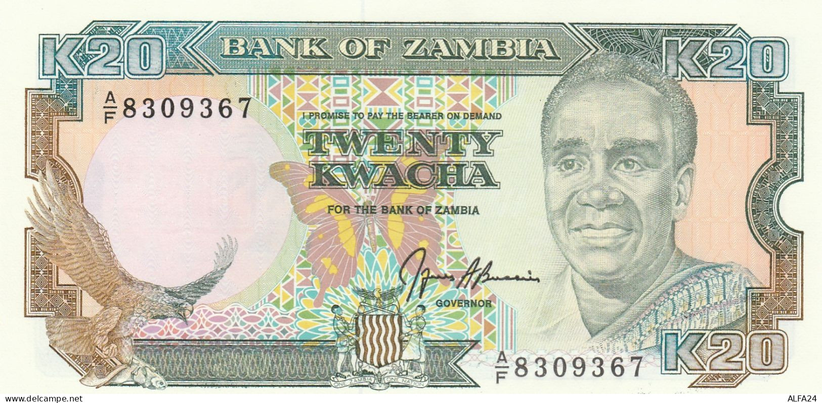 ZAMBIA 20 KWACHA (3) -UNC - Zambie