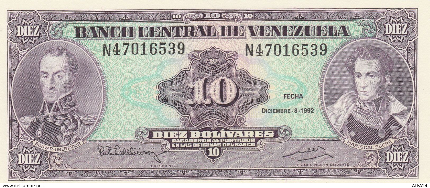 VENEZUELA 10 BOLIVARES -UNC - Venezuela