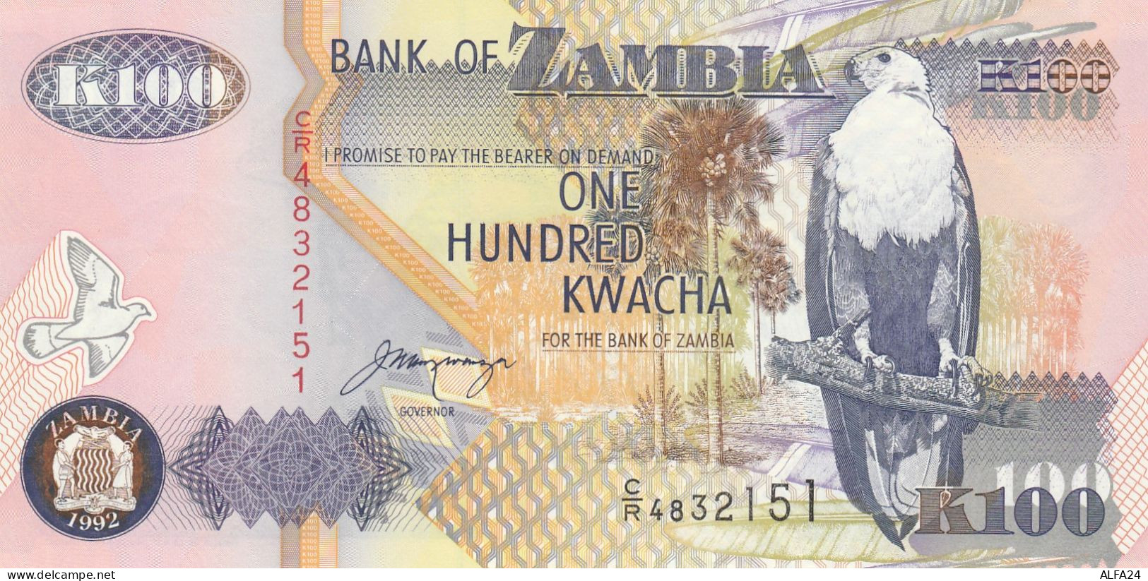 ZAMBIA 100 KWACHA -UNC - Sambia