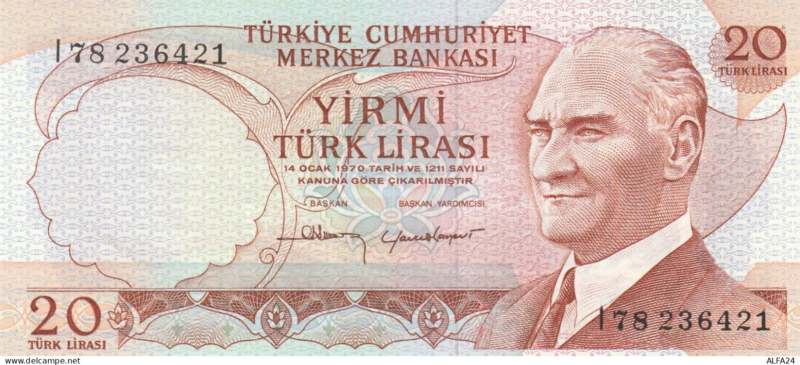 TURCHIA 20 LIRAS -UNC - Turquie