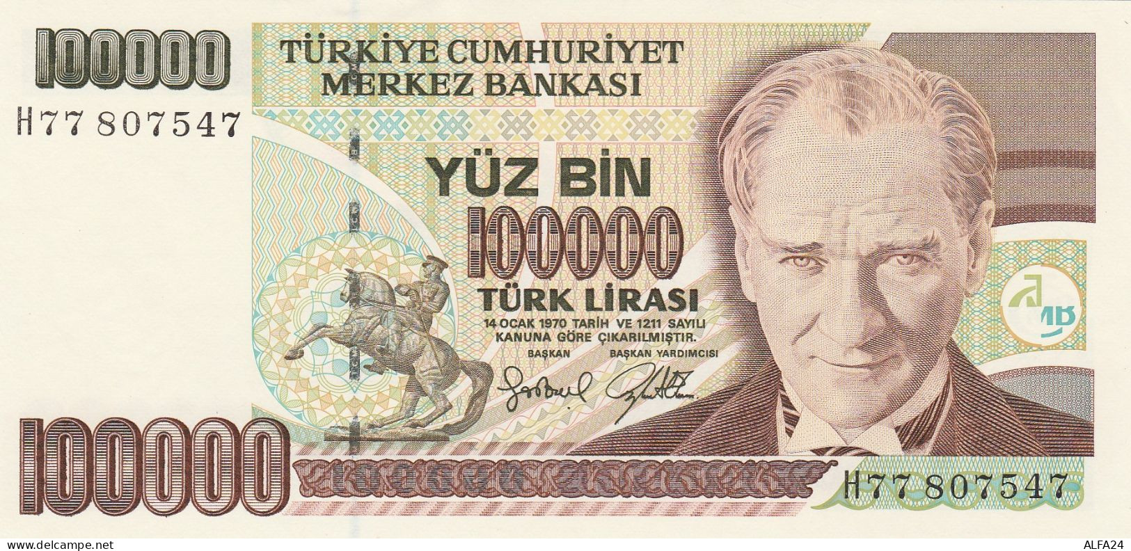 TURCHIA 100000 LIRAS -UNC - Turquie