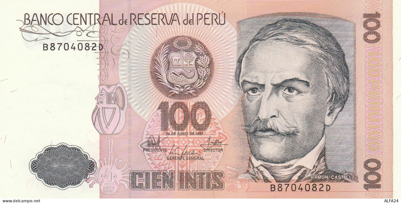 PERU' 100 INTIS -UNC - Perú