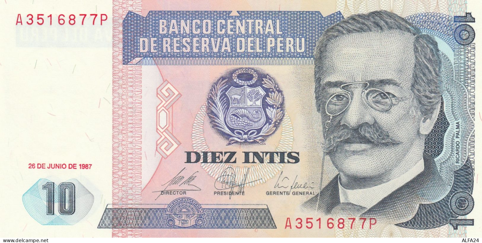 PERU' 10 INTIS -UNC - Peru