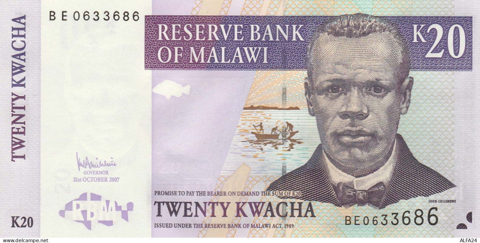 MALAWI 20 KWACHA -UNC - Malawi