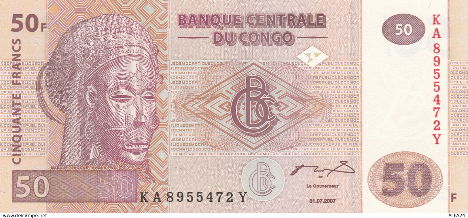 CONGO 50 FRANCS -UNC - Republik Kongo (Kongo-Brazzaville)