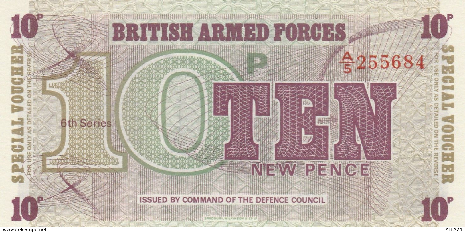 BRITISH ARMED FORCES 10 PENCE -UNC - Fuerzas Armadas Británicas & Recibos Especiales